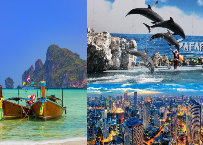Phuket Pattaya Bangkok 8 Days Tour Package – featuring Phuket beaches, Phi Phi Island snorkeling, Pattaya Coral Island, Alcazar Show, Bangkok temples, and Safari World for a complete Thailand travel experience.