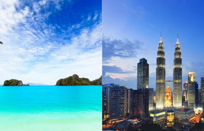Petronas Twin Towers shining bright in Kuala Lumpur